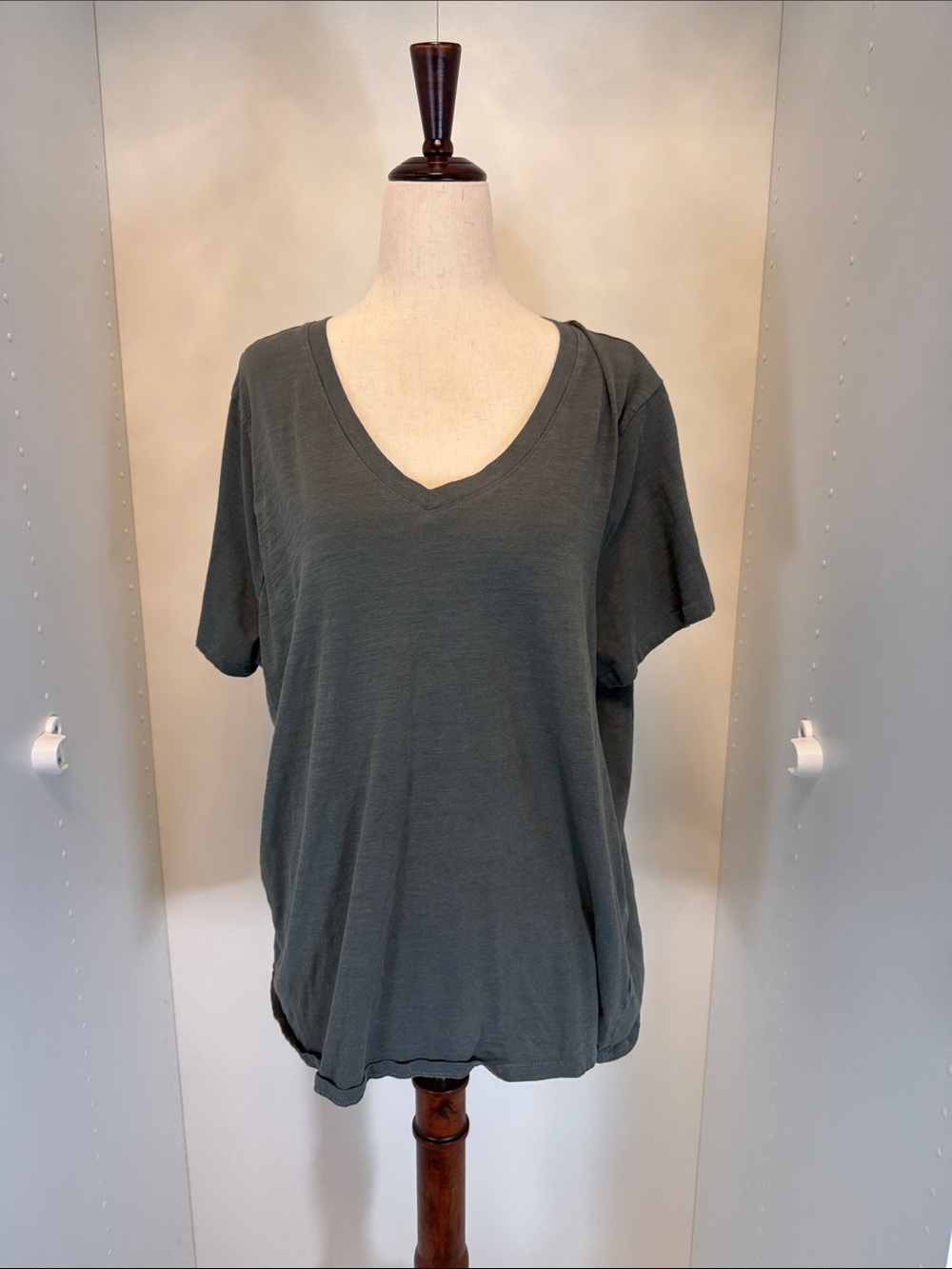 Sonoma Slate Green V-Neck Short Sleeve Tee